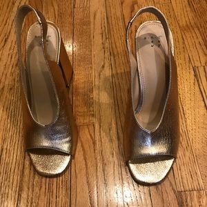 Sling back block heels